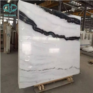 Panda White Marble Slabs Tiles/China Wall Covering Tiles/Floor Covering Tiles/Counter Top Stone/Home Decoration Background Slabs Tiles/Building Stone Material/Black and White Marble