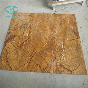 Polished Rainforest Brown / Gold Marble Slabs Tiles for Walling, Flooring