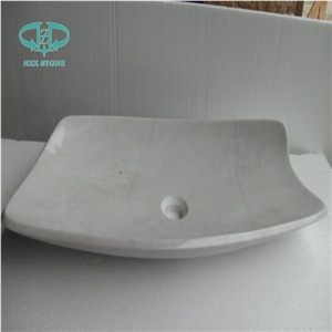 White Marble Round Basin/Wash Sink/Bathroom Sinks for Hotel/Wash Bowls/Interior
