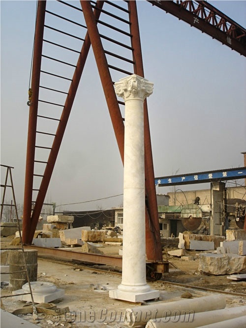 Bianco Carrara Architectural Columns for Project