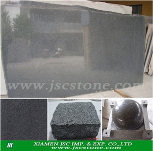 G654 Sesame Black Granite Slabs & Tiles, China Grey Granite
