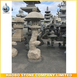 Hot Sale Grey Granite Japanese Stone Lantern for Garden Decoration