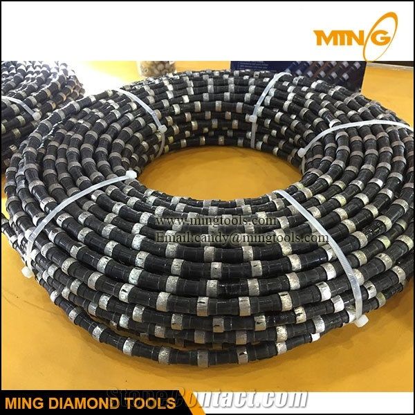 11.5mm Rubber Fixing Diamond Wire Saw for Granite Quarry