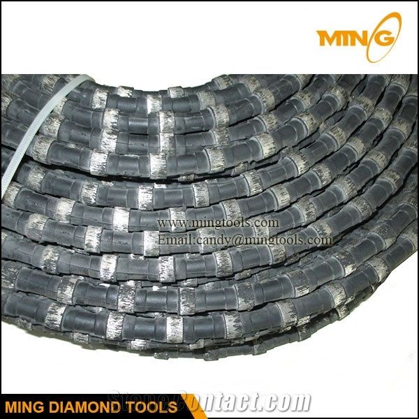 11.5mm Rubber Fixing Diamond Wire Saw for Granite Quarry