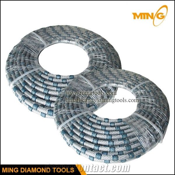 7.3mm Diamond Multi Wire Saw with Plastic Coating for Granite Cutting
