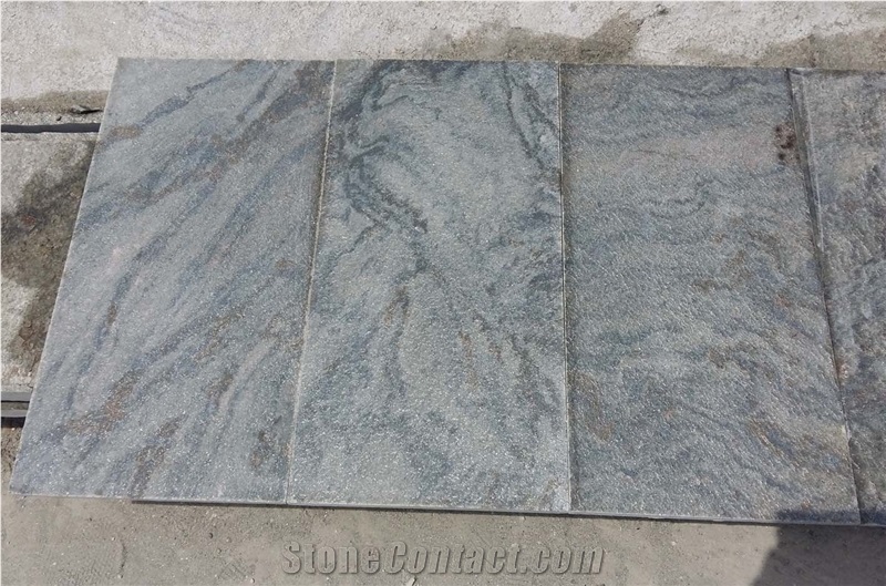 China Green Quartzite Honed Surface