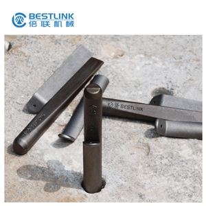 Hammer Splitter, Hand Splitter, Steel Wedges for Stone Splitting, Splitter by Manpower, Traditional Stone Splitting Tools, Diameter 32mm Splitter