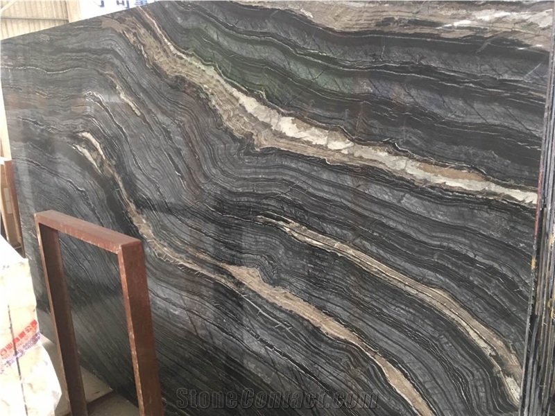 Antique Wooden Marble, Silver Black, Golden Black Marble, Slab & Tiles, for Wall, Floor, Stair, Etc. Nice Quality and Good Price