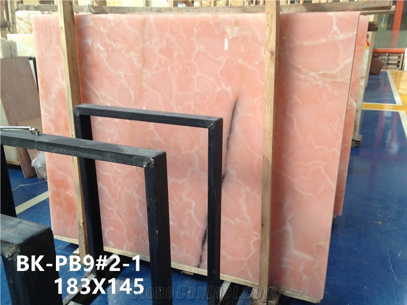 Netting Pink Onyx, Pink Onyx, Slabs or Tiles for Wall or Flooring Coverage
