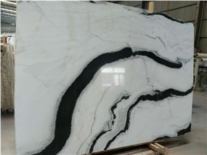 Panda White Marble, China"S Sichuan White Marble, Slabs or Tiles, Suits for the Dining Room, Hotel, Floor Covering, Etc. Can Be Book Matched, Nice Surface and Good Quality Nice Price