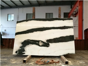 Panda White Marble, Slabs or Tiles, Unique Style, Can Be Bookmatched, Good Choice for the Floor, Background Wall Covering