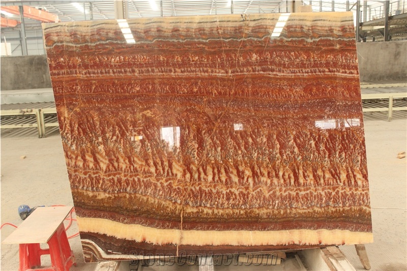 Red Onyx, Ruby Onyx, Fantasy Onyx Slab & Tiles, for Background Wall or Floor Covering Very Good Quality Nice Price