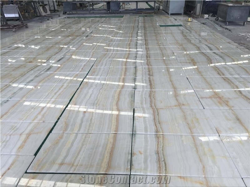 Rising Onyx, Colorful Veins, White Base Color, Slab & Tiles, for Wall, Floor, Stair, Background Wall Covering, Nice Looking, Good Price