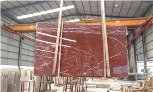 Rose Red Marble, Red Base Color with White Veins, Suits for Stairs, Walls, Floors Covering. Especially for the Traditional Asian Architecture. Good Quality Nice Price