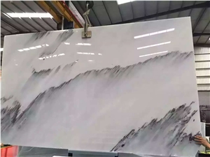 White Cloud Marble, Slabs or Tiles, Chinese Ink Painting Style, Special Veins, Good for Background Wall Decoration! Can Be Bookmatched, Nice Quality, Good Price