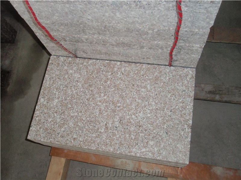 G648 Granite Tile, Bush Hammered Chinese Pink Granite G648 Paver Stone Tiles for Floor Covering, Chinese Cheap Price Pink Granite G648 Tiles, Popular Granite with High Quality, Paving Stone