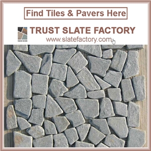 Grey Flat Pebbles for Mosaics,Himalaya Pebble Mosaic Patterns, Himalaya Pebble Mosaic Supplies