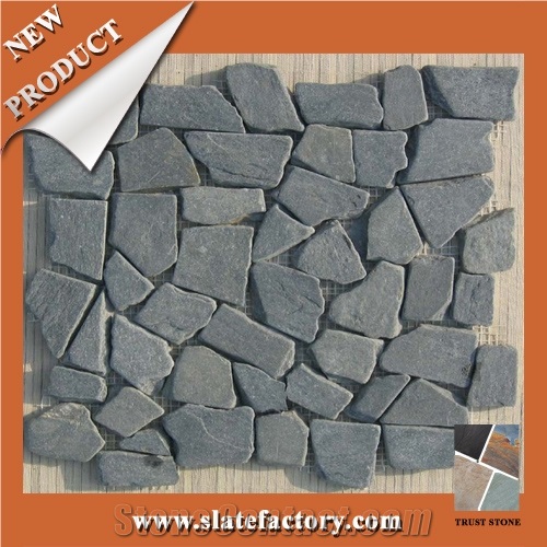 Himalaya Flat Pebbles for Mosaics,Himalaya Pebble Mosaic Patterns,Grey Pebble Mosaic Supplies