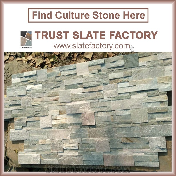Himalaya Quartzite Ledgestone Colors,Grey Slate Stacked Stone Backsplash, Grey Quartzite Grey Ledgestone