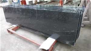 Black Galaxy Quartz Countertop, Black Artificial Stone Solid Surface Kitchen Top