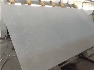 Bst D5110 Alpine Mist Quartz Stone Slab with Delicate, Wide Lustrous White Veins Non-Porous, Making Them Ssafe and Hygienic Enough for Use in Laboratories, Healthcare Facilities, and Food Preparation