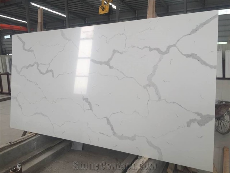 Calacatta White Artificial Quartz Stone Slabs with Factory Price