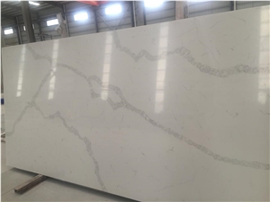 Carrara White Engineered Quartz Stone Slab with the Look Of Natural Stone, Minus the Maintenance,Combines Performance and Design