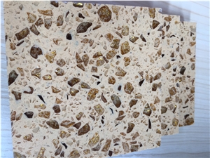 Golden Series Sparkle Yellow Engineered Quartz Stone Tiles and Slabs for Luxury Interior Design Non-Porous and Easy to Clean and Maintain Directly from China Manufacturer at Competitive Price