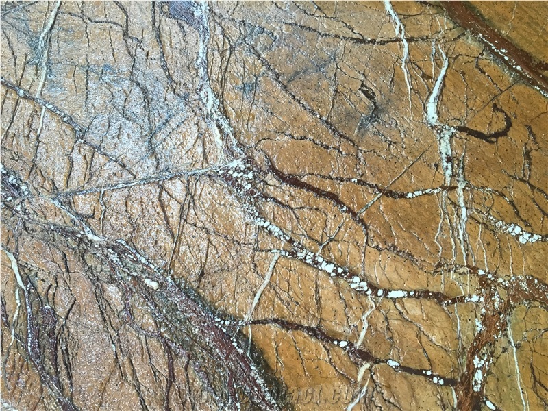 Antique Finsh Rainforest Gold Marble Slab