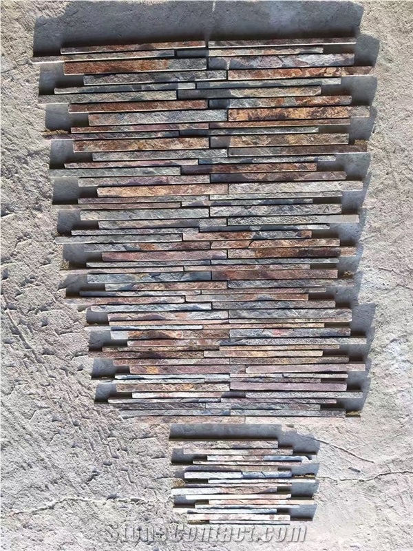 Brown Slate Bricks Mosaic Tile,Rustic Mosaic Tile