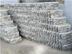 Grey Stacked Stone Corner Panel,Deep Stacked Stone Wall Panel