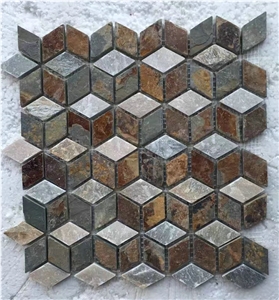 Rusty Slate Mosaic Pattern Tile
