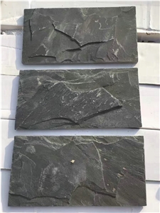 Split Face Black Slate Tiles,Mushroom Black Slate Wall Tiles