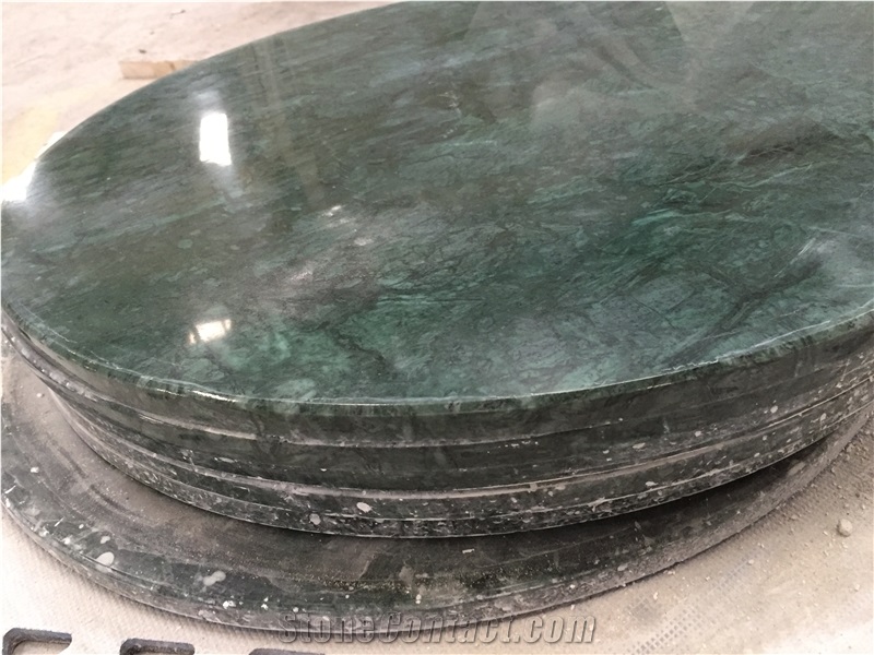 Verde Alpi Marble Table Top,Waterjet Round Tabletops