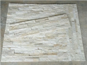 White Beige Quartzite Cultured Stone,Stacked Stone,Ledge Stone