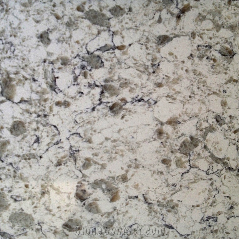 Alaskan White Quartz Slabs & Tiles , Very Popular China Made Engineered Stone for Solid Surface ,Similar with Natural Stone