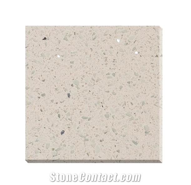 Artificial Engineered Stone Crystal White Artificial Stone Quartz Slab White Quartz Tiles Star Quartz Tile