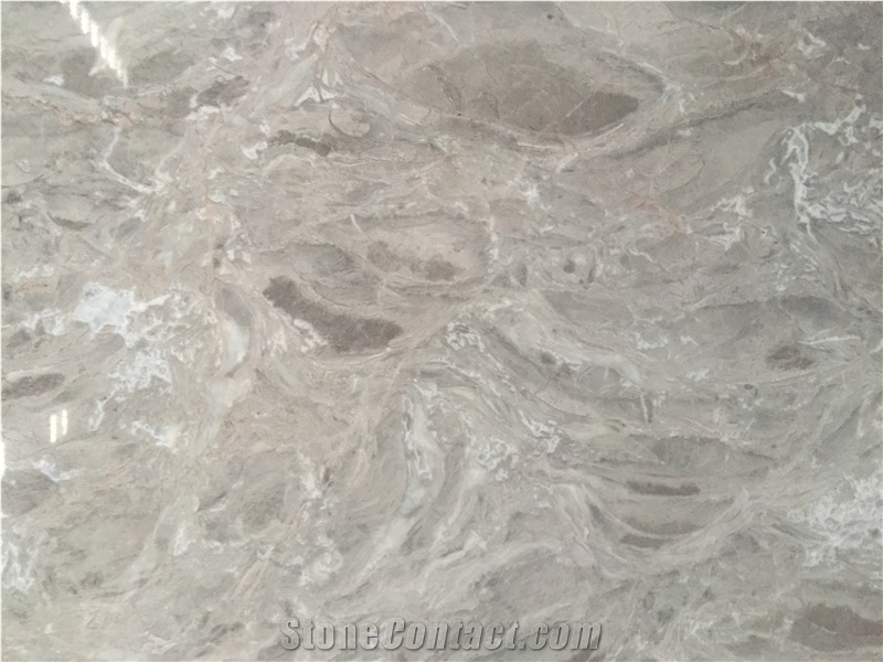 Best Selling China Natural Polished King Flower Marble Stone 2cm & 3cm Big Slabs & Tiles ,Fossil Gray for Promotion Sell