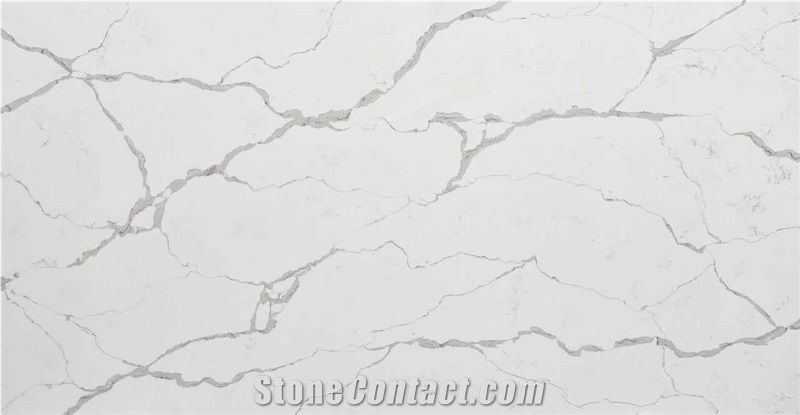Calacatta White Quartz Tiles&Slabs Of China Stone,Use as Kitchen Countertop,Bathroom Vanity, Bathtub,Bar Top