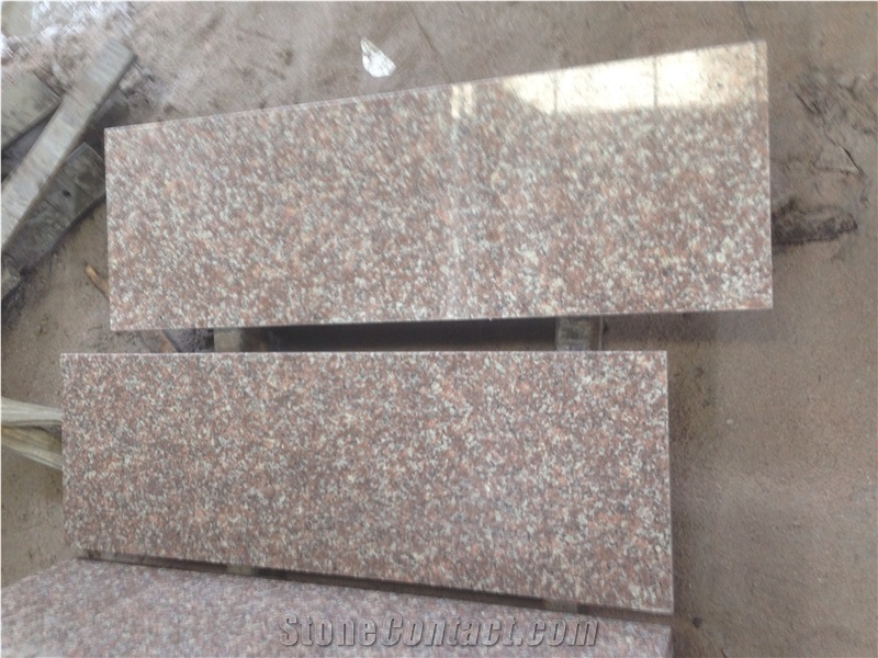 Cherry Pink ,Natural Polished and honed  G687 Granite Tiles ,Stairs,Steps ,Risers,Cut-to-size ,China Cheapest Peach Red Granite stone for  floor Covering and Walling