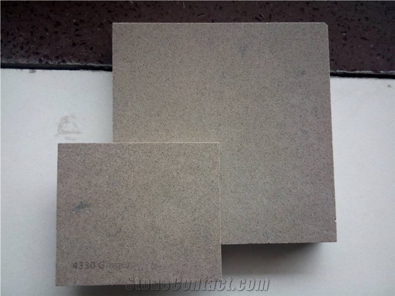China Brown Quartz Stone Tile & Slab, Artificial Stone Quartz, China Factory Quartz Stone
