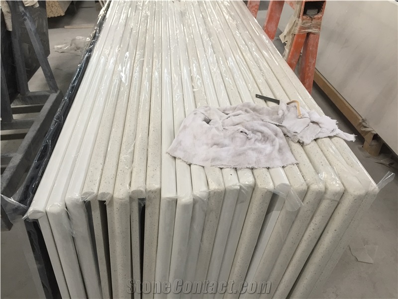 China Popular Engineered Stone Pure White Quartz Solid Surface, Countertops and Bar Tops for Promotion Sell