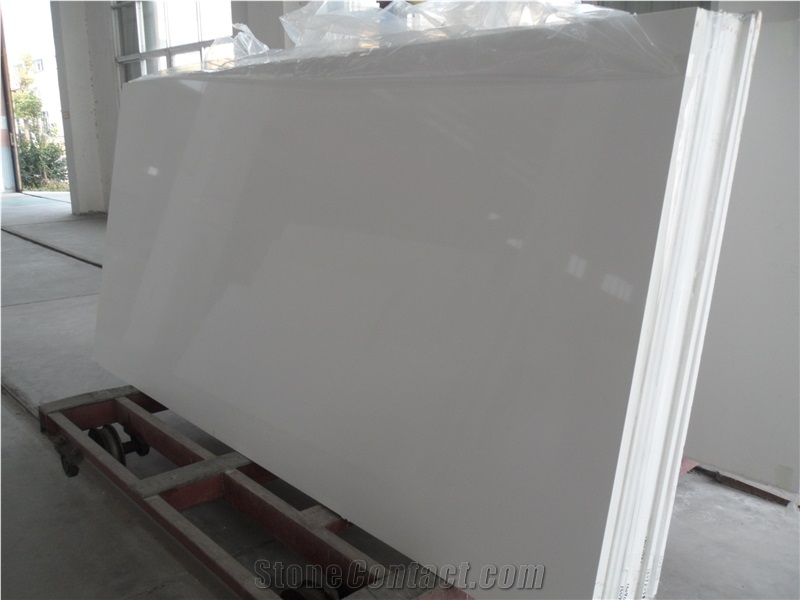 China Super White Quartz Stone Tile, Artificial Quartz Tile & Slab, Good Quality Stone Direct from Factory