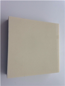 China Synthetic Polished Pure Beige Quartz Stone 2cm & 3cm Big Slabs for Usa Market & Canada Market