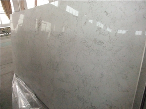 China White Quartz Slab & Tile, Carrara White Quartz Stone, Manmade Stone from China Factory