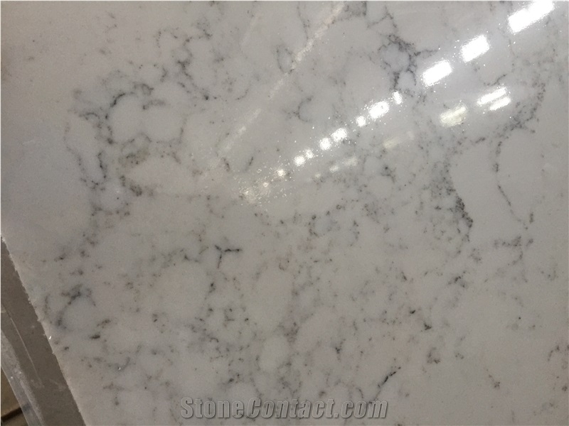 Engineered Stone Quartz Countertops, Arabescato White Kitchen Countertops for Usa and Canada Market, Solid Surface Kitchen Top
