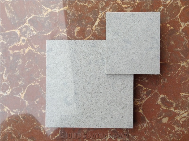 Grey Quartz with Flower, China Light Grey Quartz Stone Tile & Slab, Nice Quality Artificial Stone, Factory Manmade Stone on Sales