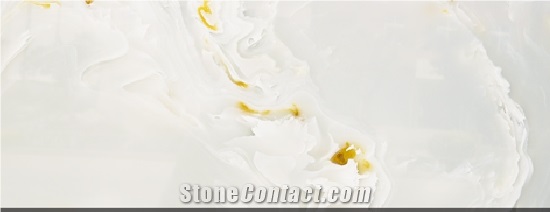 High Quality China Engineered Stone -Ivory White Onyx Big Slabs and Tiles for Interior Decor,Close to Natural Onyx