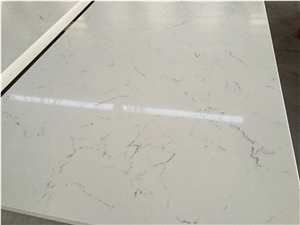 High Quality China Made Engineered Stone -Volakos White Quartz Contertops ,Kitchen Bar Tops for Usa and Canada Market