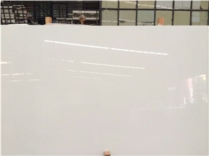 High Quality China Super White Polished Nano Crystallized Glass Stone Slab & Tiles with Preeminent Material for Table Top in Usa and Canada Market